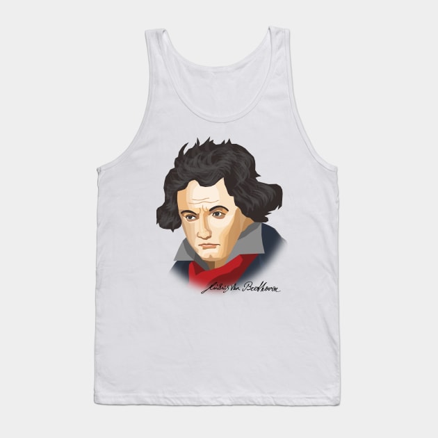 Ludwig van Beethoven with a difference Tank Top by Bach4you